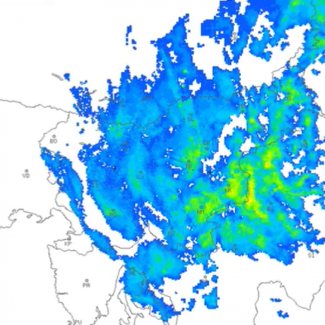 Kiša u Hrvatskoj i Sloveniji