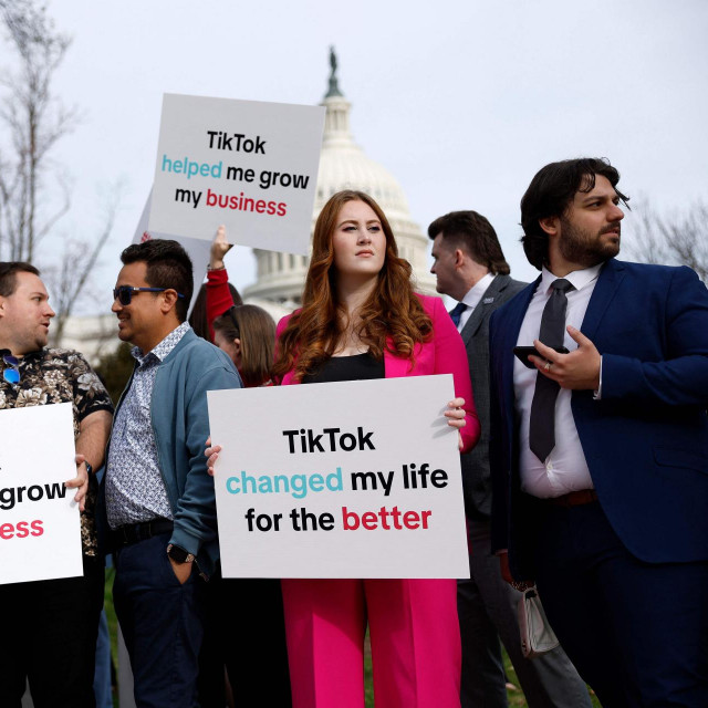 Skup potpore TikToku u glavnom gradu SAD-a Washingtonu