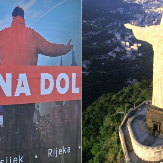 Plakat Peđe Grbina i spomeni Isusa u Riju