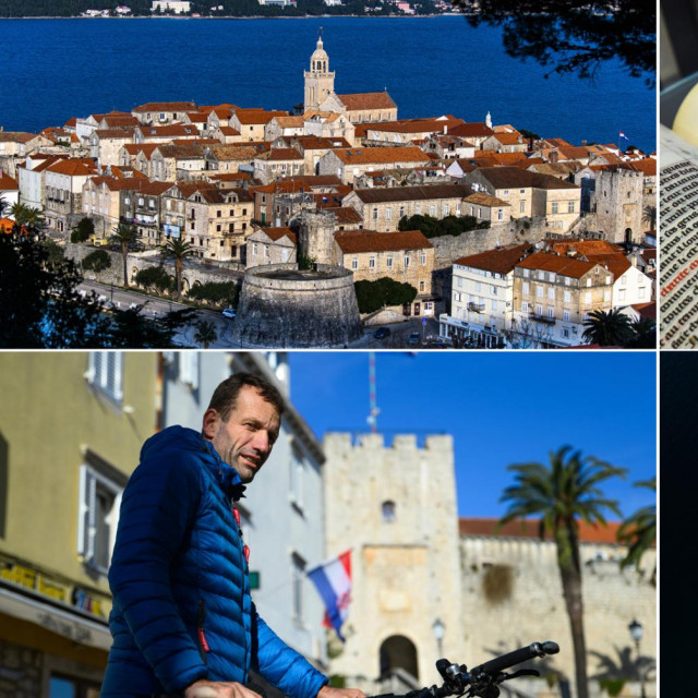 Grad Korčula, detalj iz Centra Marka Pola i Ivan Andrijić (lijevo dolje)