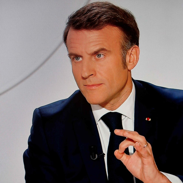 Emmanuel Macron daje intervju za TF1