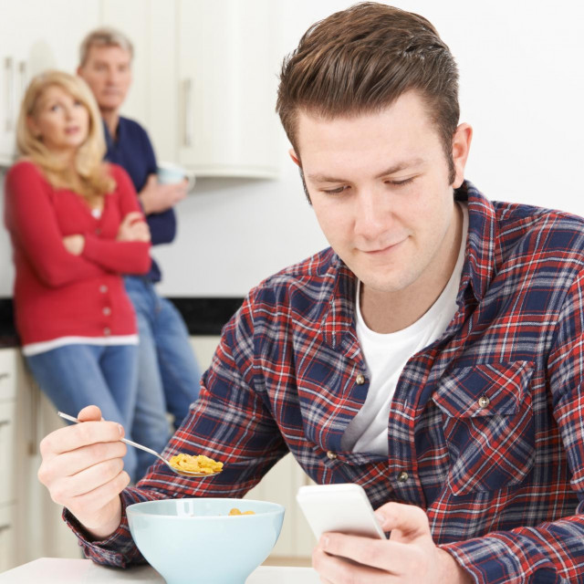 Mature Parents Frustrated With Adult Son Living At Home