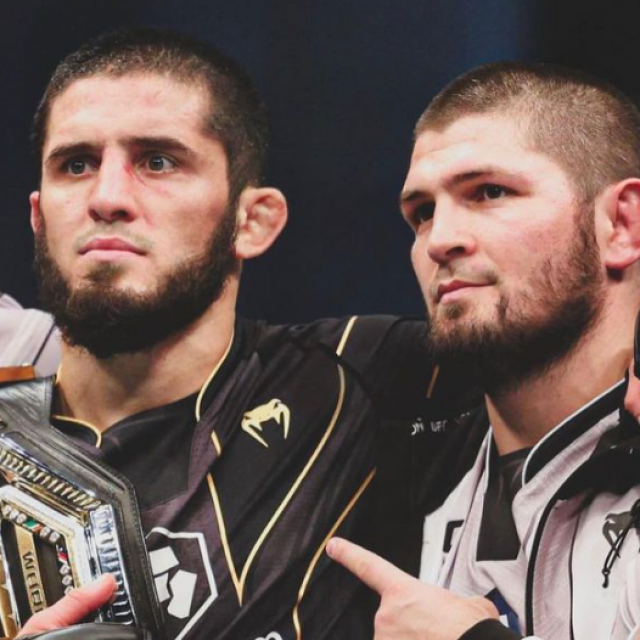 Islam Makhachev i Khabib Nurmagomedov