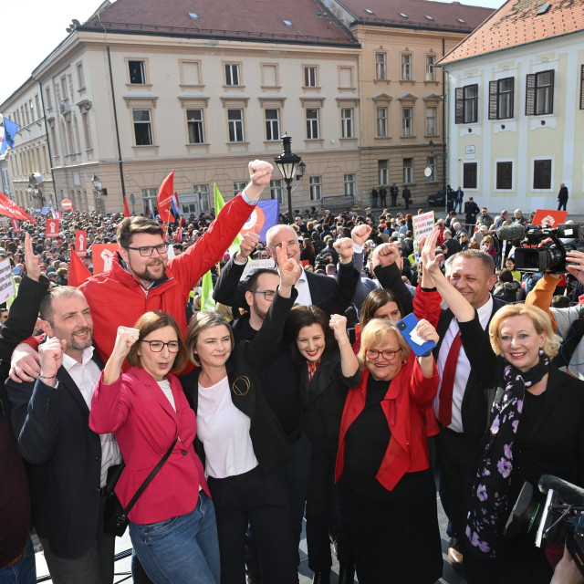 Vođe oporbe na Markovom trgu