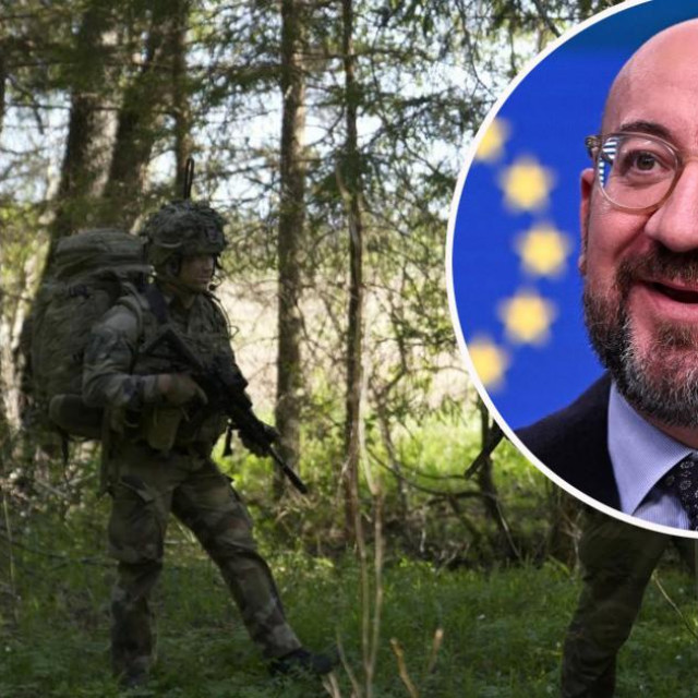 Francuska vojska (lijevo) i Charles Michel (desno)