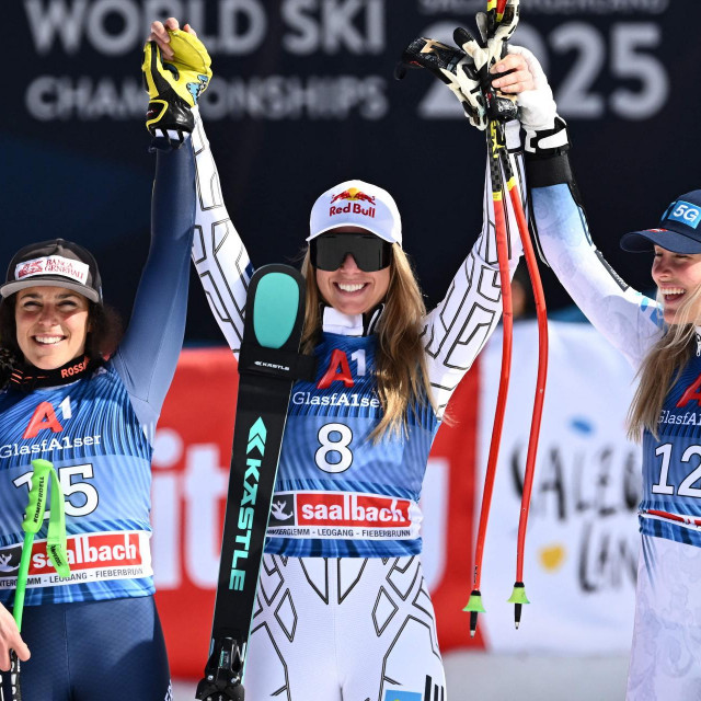 Federica Brignone, Ester Ledecka i Kajsa Vickhoff Lie
