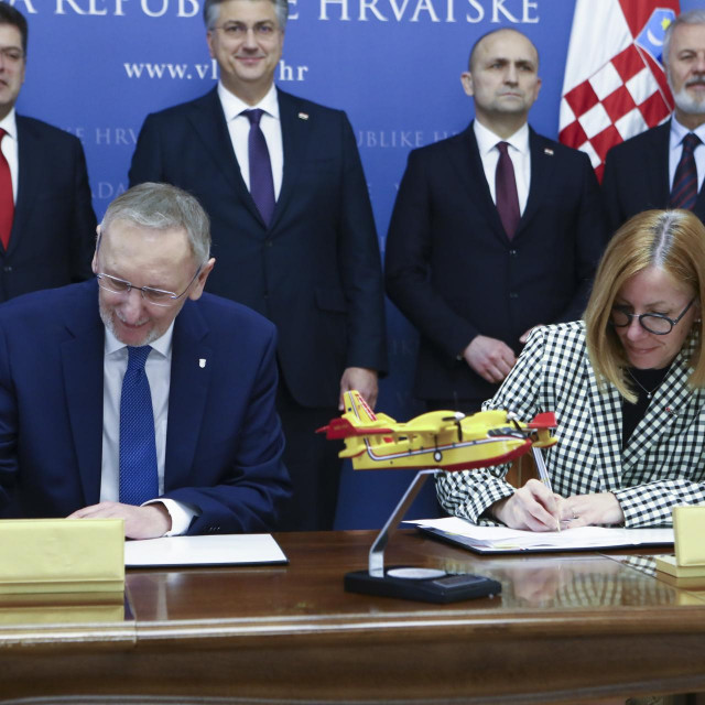 Davor Božinović, Andrej Plenković, Diane Montambault, Ivan Anušić i Ante Sanader