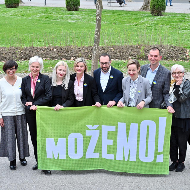 Konferencija stranke Možemo! na kojoj su predstavljeni nositelji lista za 11 izbornih jedinica