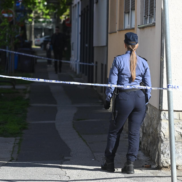 Policijski očevid u Ulici Ferde Livadića
