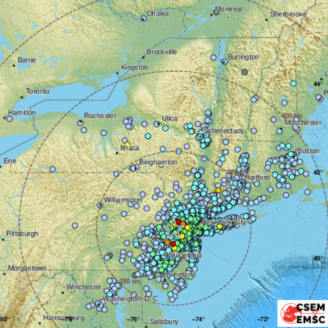 Potres kod New Yorka