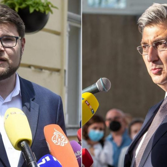 Peđa Grbin i Andrej Plenković