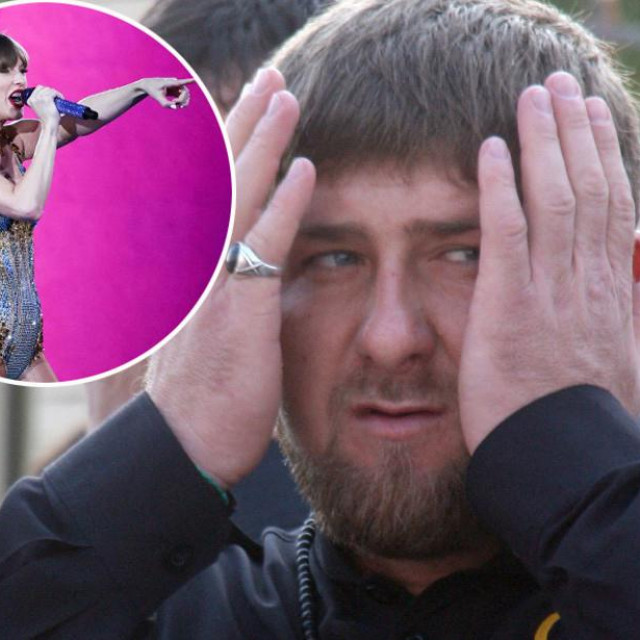 Ramzan Kadirov (desno) i Taylor Swift (u krugu)
