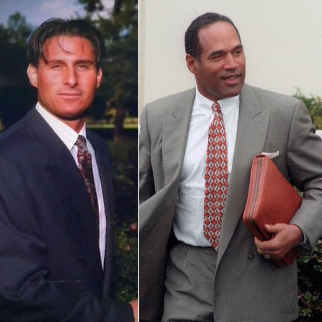 Nicole Brown Simpson i O. J. Simpson; ubijeni Ron Goldman (u sredini)