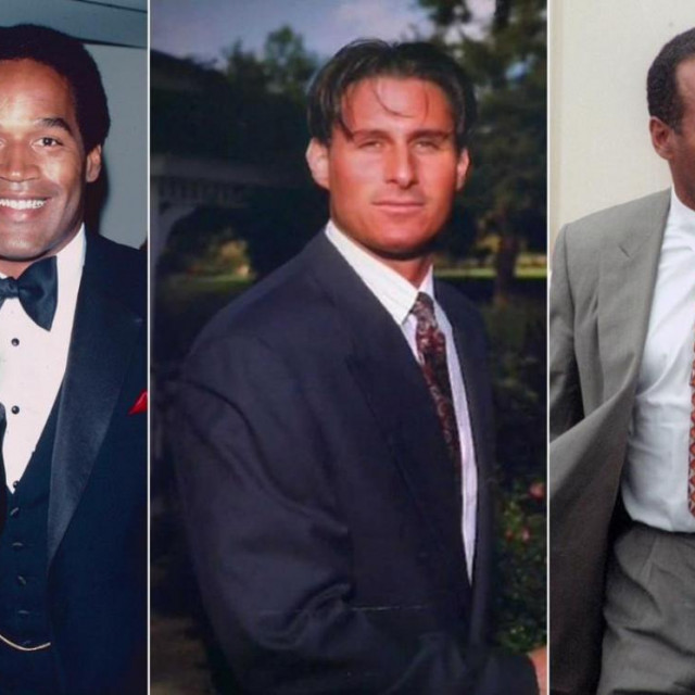 Nicole Brown Simpson i O.J. Simpson; ubijeni Ron Goldman (u sredini)