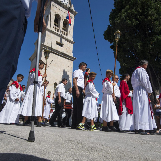 Stobreč, crkva, arhivska fotografija 