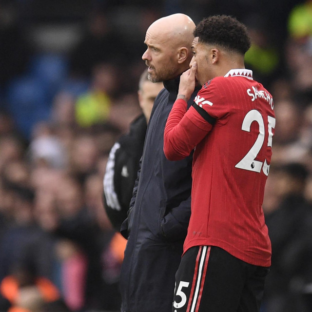 Jadon Sancho i Erik ten Hag