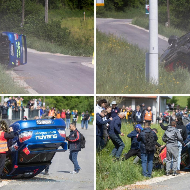 Subaru završio na krovu