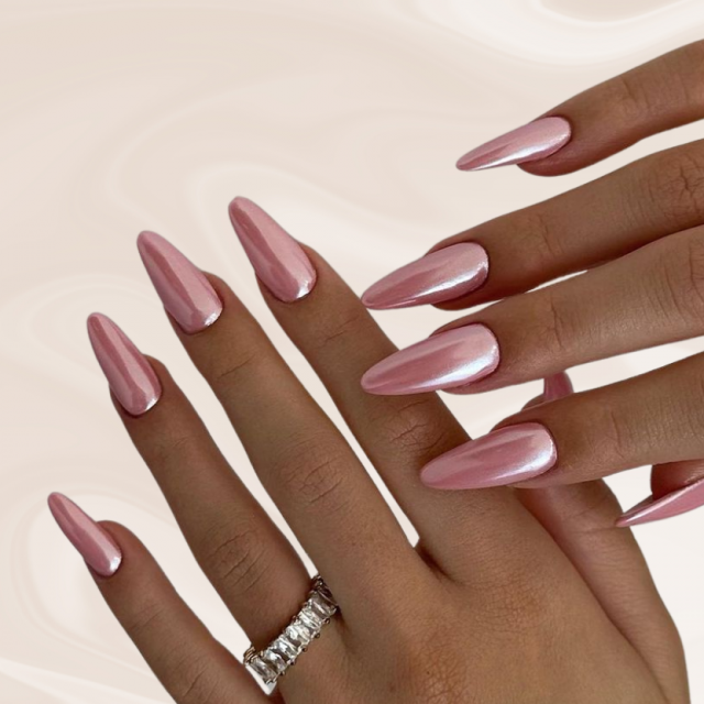 pink pearl nails