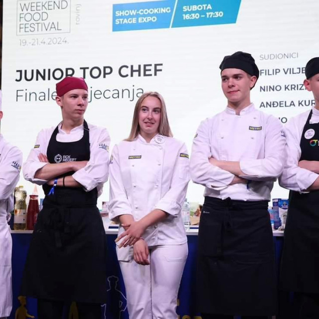 Natjecatelji: Antonio Marinović (Dubrovnik), Ivano Grgić (Opatija), Anđela Kurilj (Split), Filip Viljevac (Osijek) i Nino Krizmanić (Zabok)