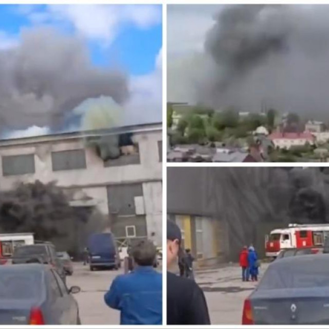 Požar tvornice u Voronježu