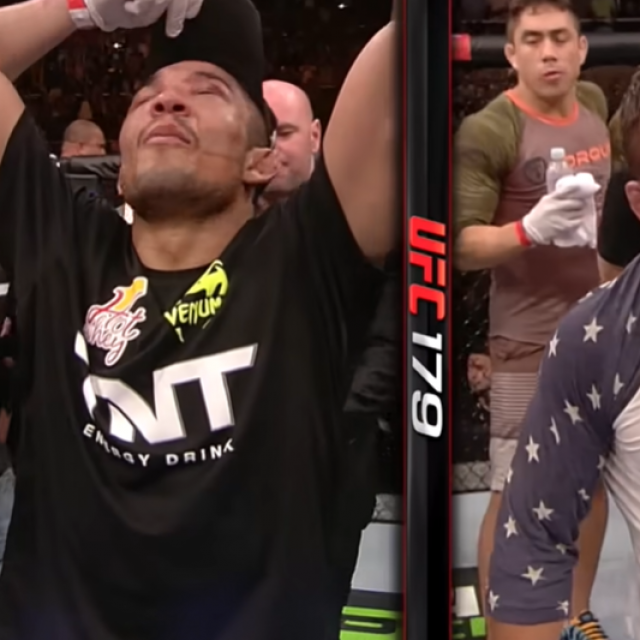 Jose Aldo (lijevo | Chad Mendes (desno)
