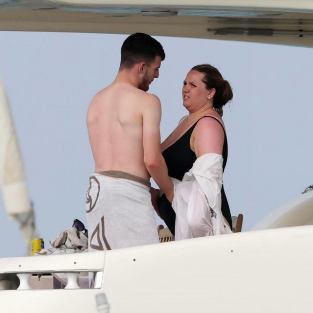 Declan Rice i Lauren na ljetovanju, 2021.