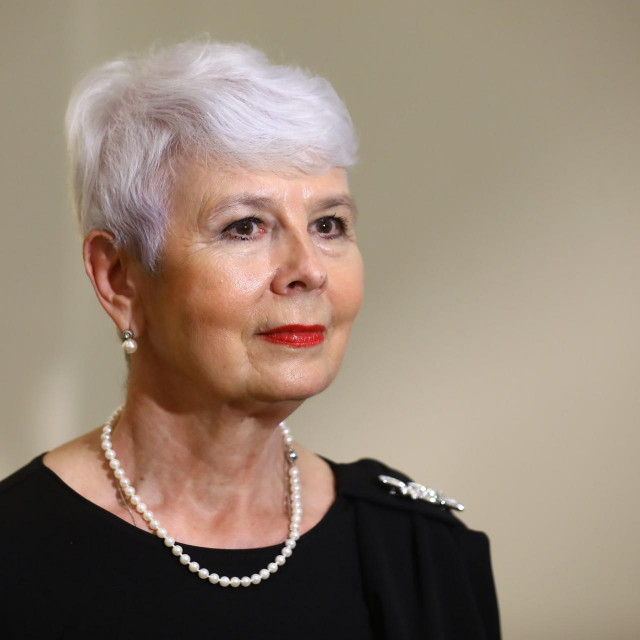 Zagreb, 060723.
Novinarski dom, Perkovceva 2.
Predstavljanje knjige Kraljica: Zivota ima i izvan politike autorice Jadranke Kosor.
Na fotografiji: Jadranka Kosor.