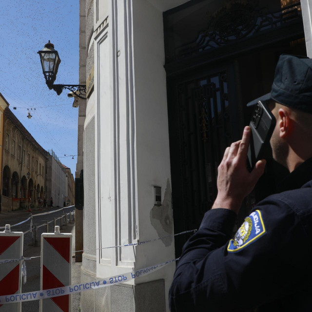 Roj pčela kod zgrade Hrvatskog sabora