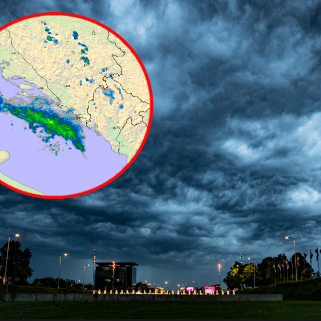Nevrijeme stiže prema Dalmaciji