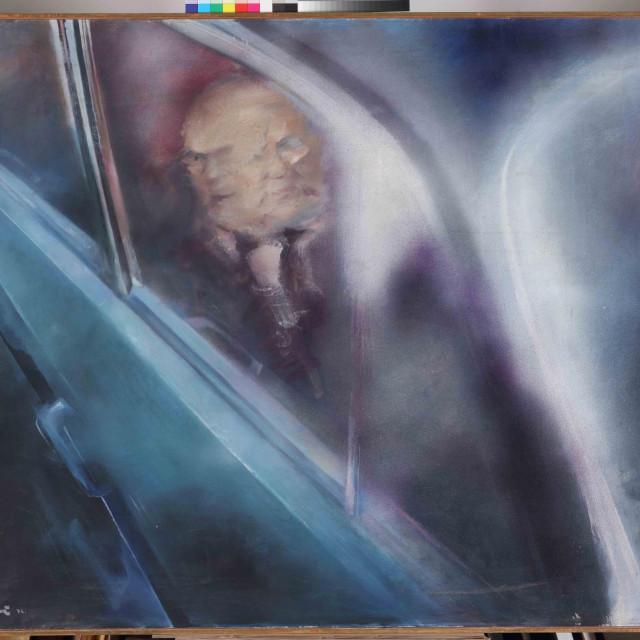 Slika ”‘Uvijek u pokretu‘iz 1974. prikazuje Tita u limuzini,