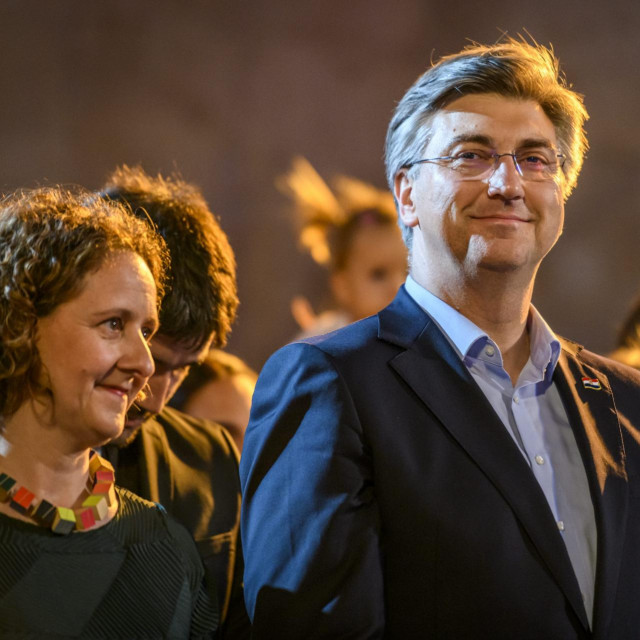 Andrej Plenković i Nina Obuljen Koržinek