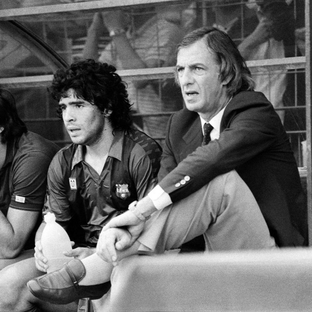 Diego Maradona i Cesar Luis Menotti snimljeni 1983.