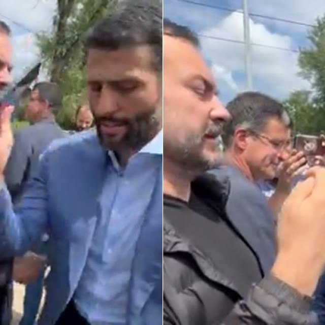 Šapić baca mobitel na pod