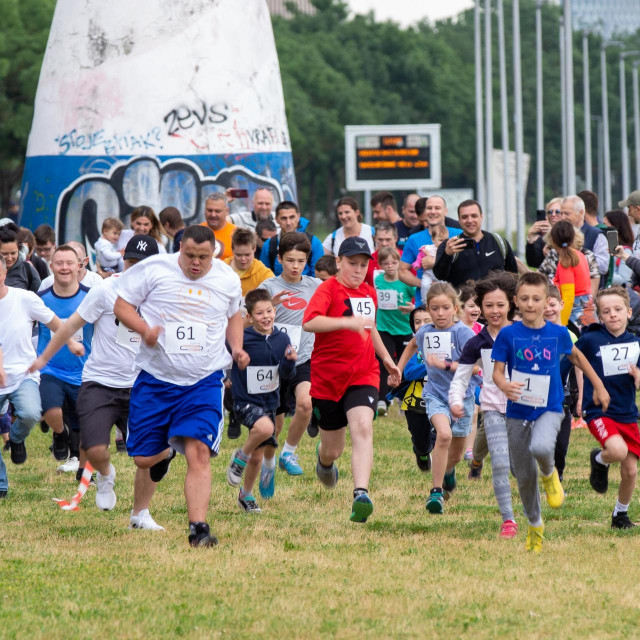 Atmosfera s prošlogodišnje utrke Run for Down, u kojoj su sudjelovala djeca sa sindromom Down