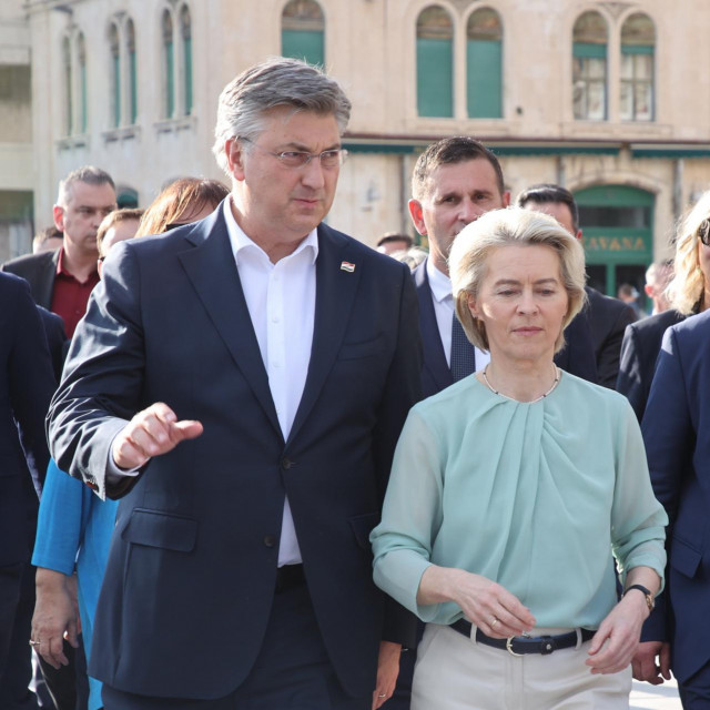 Andrej Plenković i Ursula von der Leyen u šetnji splitskom rivom