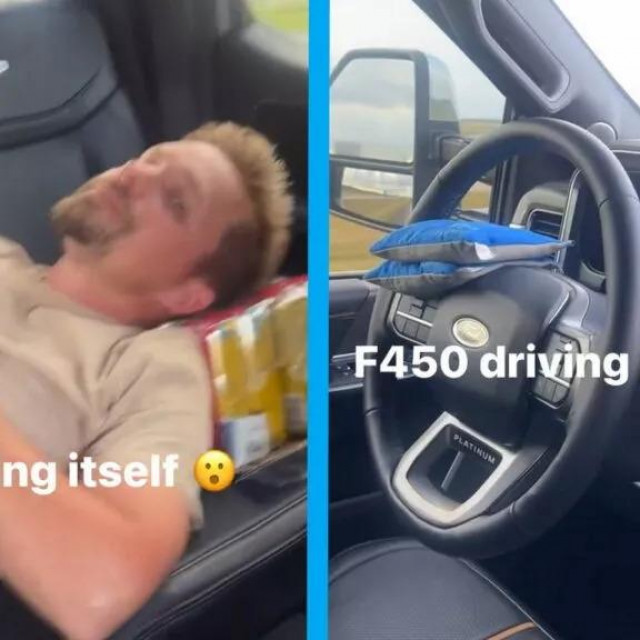 Ford vozi sam dok vozač leži straga
