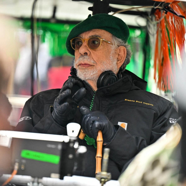 Francis Ford Coppola na setu Megalopolisa