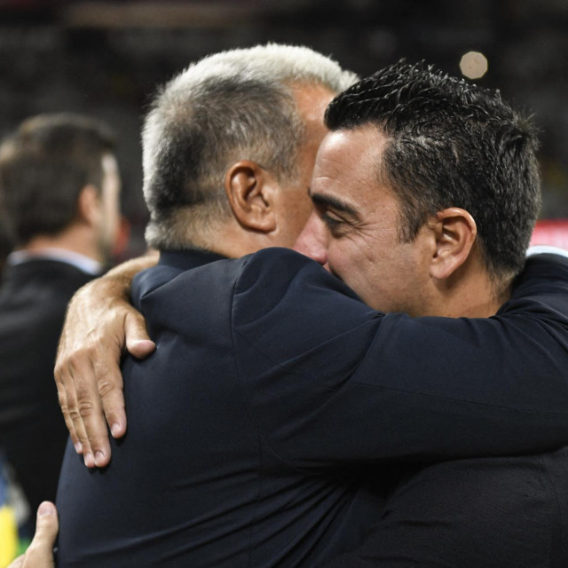 Joan Laporta i Xavi Hernandez