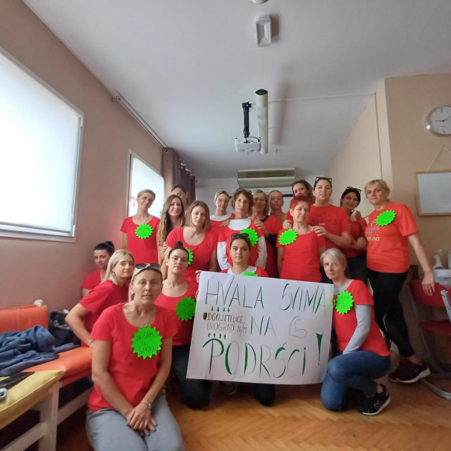 Osoblje vrtića u Biogradu na Moru koje štrajka