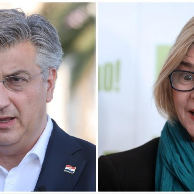 Andrej Plenković i Sandra Benčić