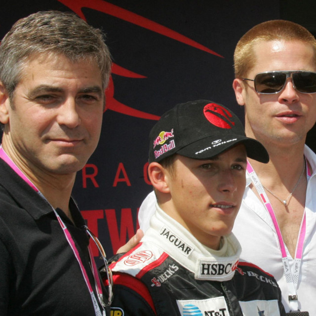 George Clooney, Christian Klien i Brad Pitt
