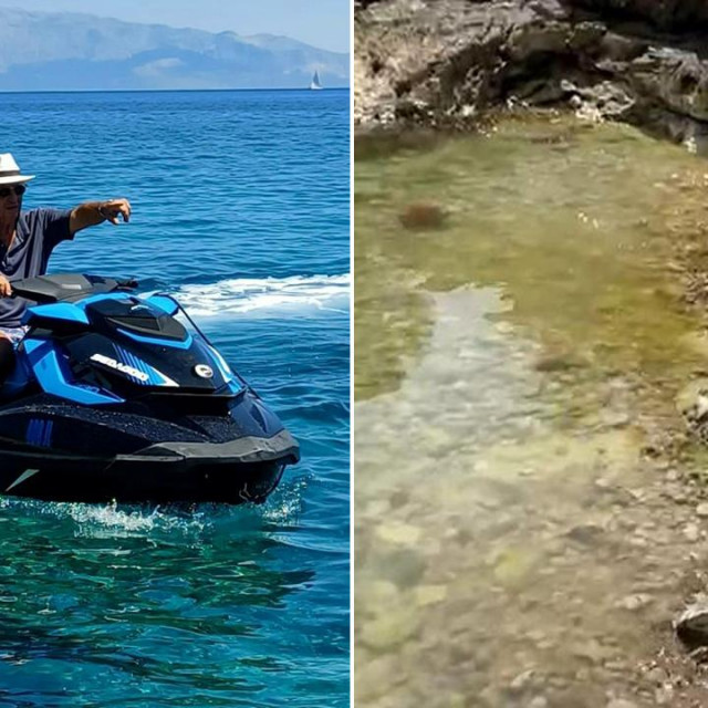 Veljko Drinković i jedna od zagađenih plaža na potezu od uvale Zenčešće do Basine