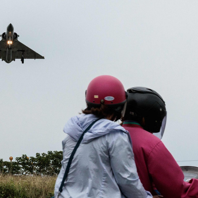 Borbeni avion Mirage 2000 tajvanskih zračnih snaga slijeće bazu u Hsinchu