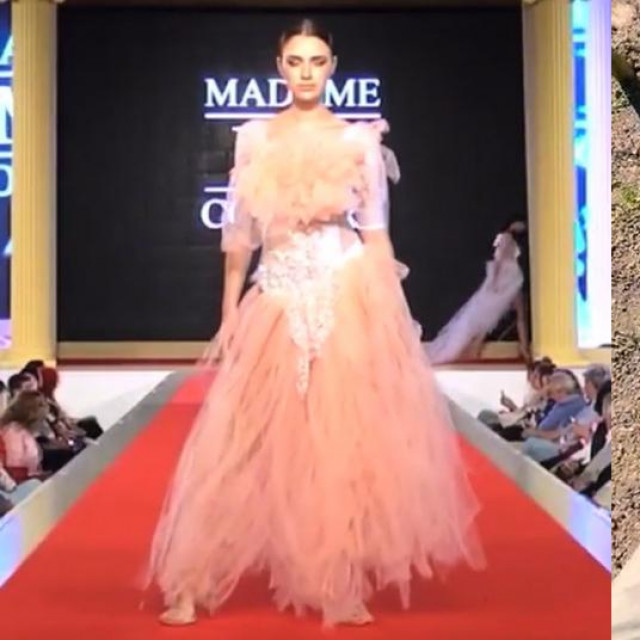 Manekenka i hod po polju