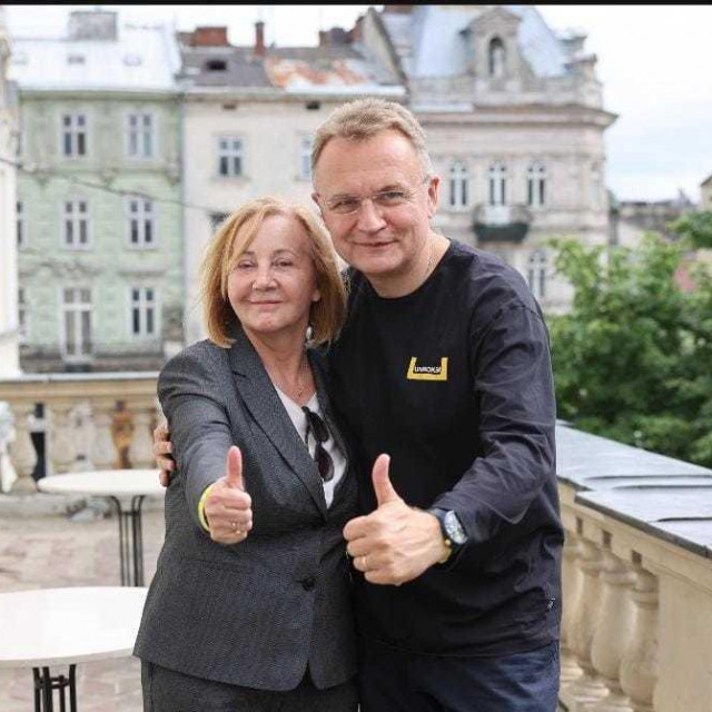 Đurđa Adlešič i gradonačelnik Lavova Andriy Sadovyi