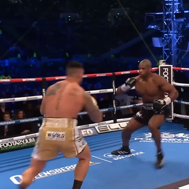 Dubois vs Lerena nokdaun