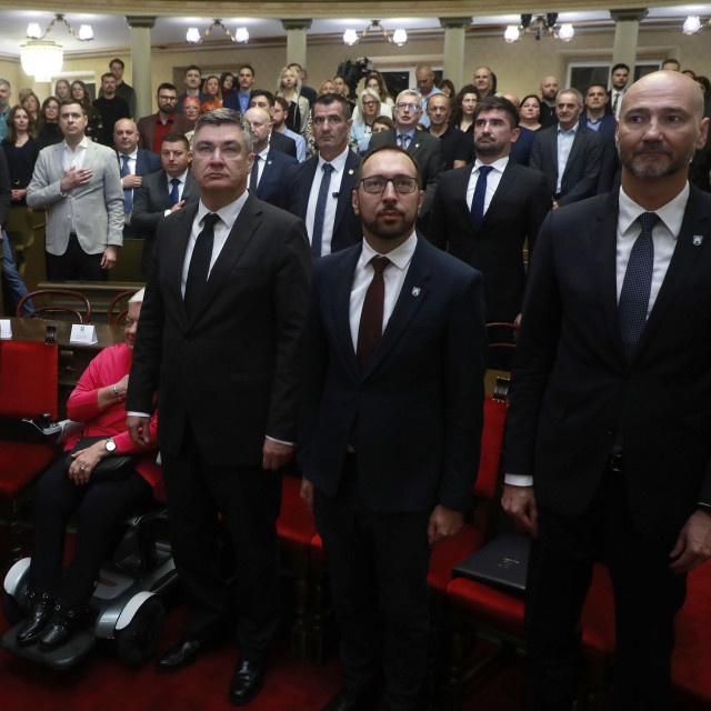 Svečanost povodom Dana grada Zagreba; Andrej Plenković, Ljubica Lukačić, Zoran Milanović, Tomislav Tomaševicć, Joško Klisović