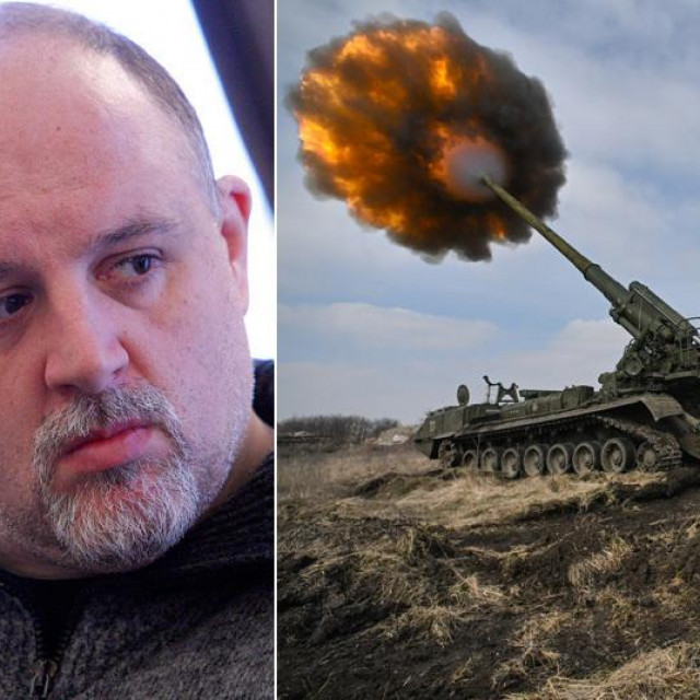 Igor Tabak; ruski vojnik pokraj haubice