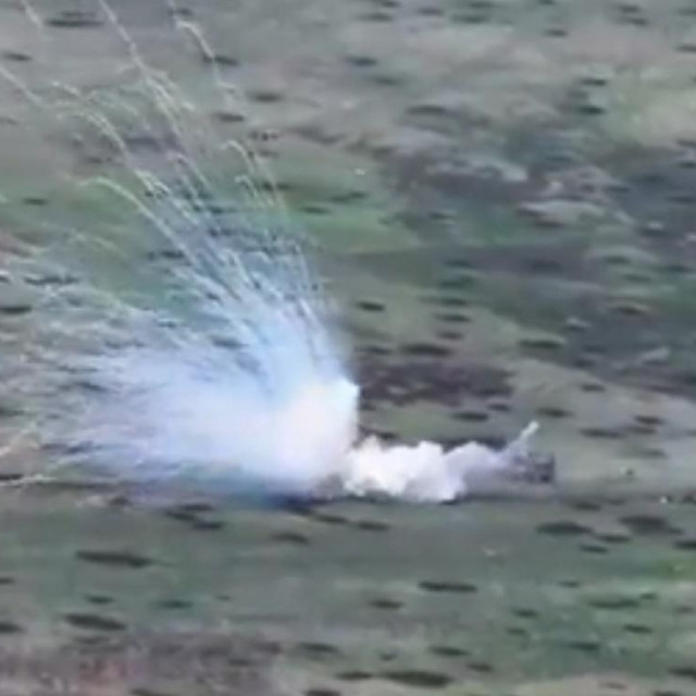 Trenutak uništenja ruskog vozila