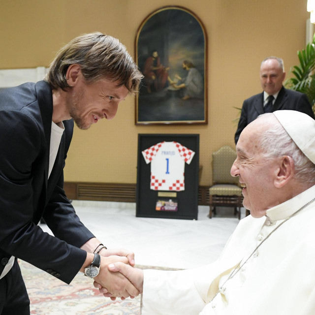 Luka Modrić i Papa Franjo